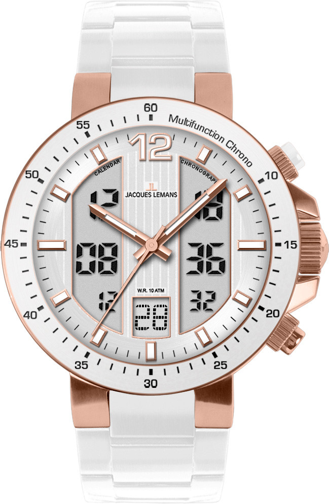 Jacques Lemans Milano Anadigi Multifunction Chronograph Men's Watch 1-1726E