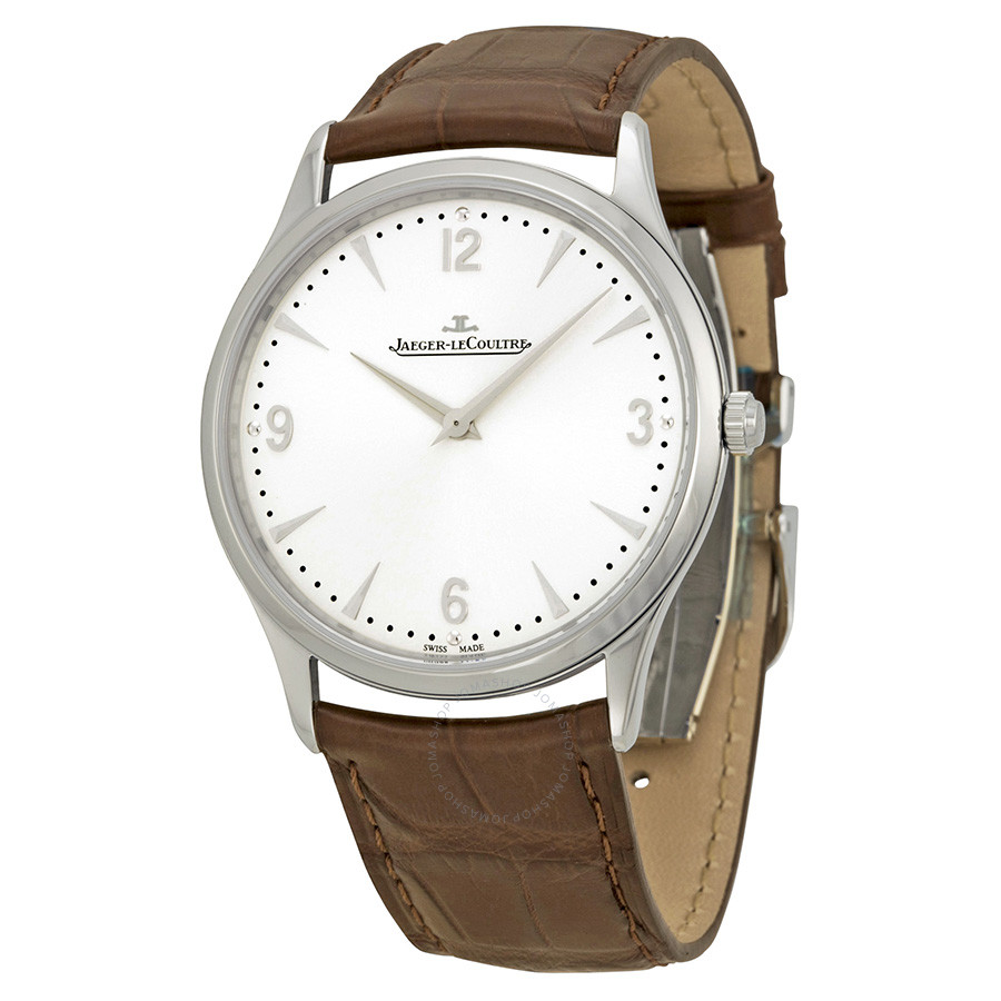 Jaeger LeCoultre Jaeger Le Coultre Master Ultra Thin Silver Dial Brown Leather Men's Watch Q1348420