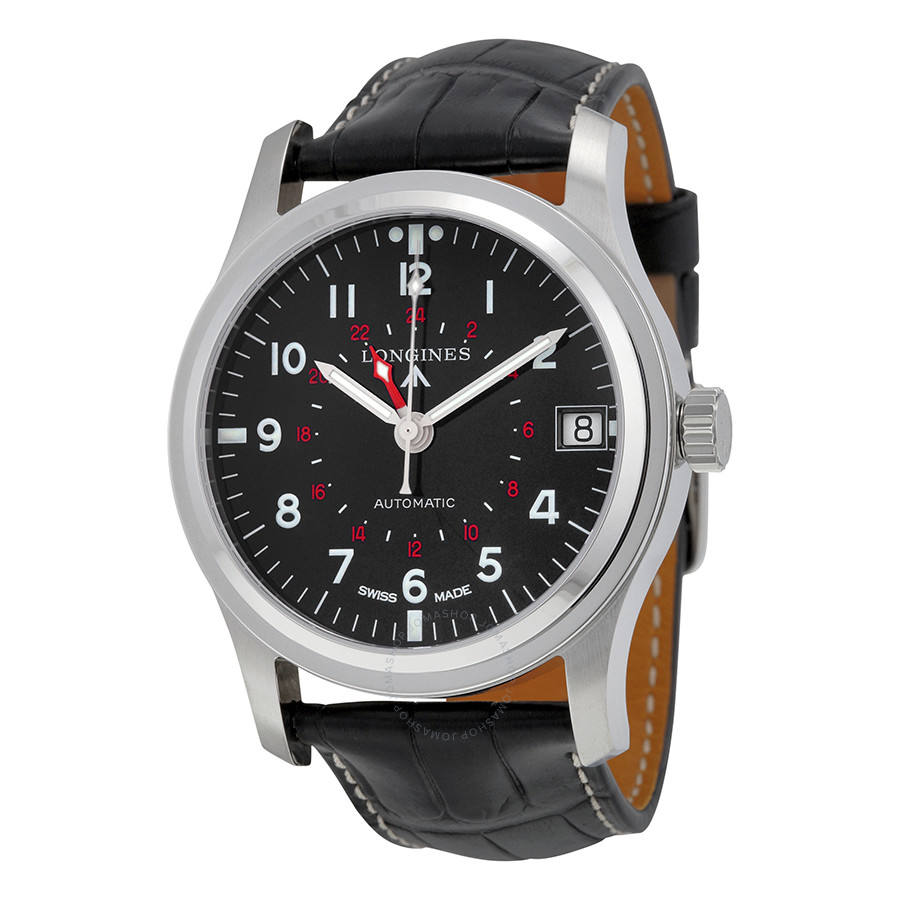 Longines Heritage Avigation Automatic Black Dial Black Leather Men's Watch L28314532