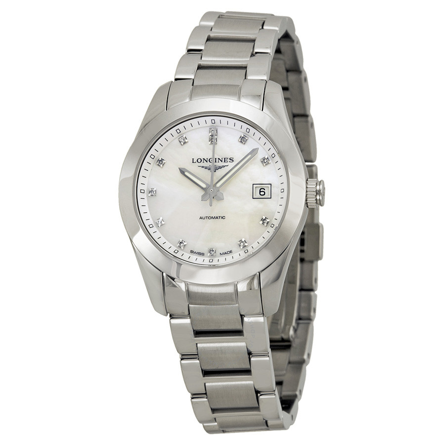 Longines Conquest Classic Automatic Mother of Pearl Dial Stainless Steel Ladies Watch L2.285.4.87.6