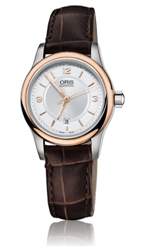 Oris Classic Date Silver Dial Brown Leather Ladies Watch 01 561 7650 4331-07 5 14 10