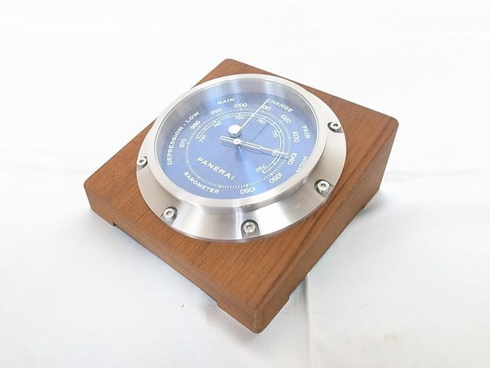 Panerai Blue Dial Wood and Stainless Steel Barometer PAM00257