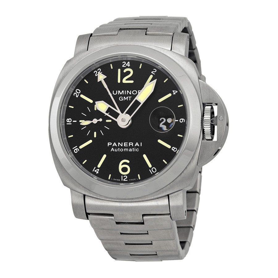 Panerai Luminor GMT Black Dial Stainless Steel Men's Watch PAM00297