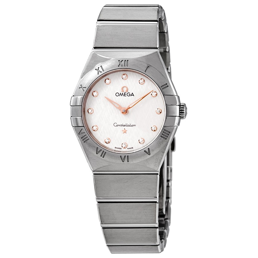 Omega Constellation Manhattan Quartz Diamond Silver Dial Ladies Watch 131.10.28.60.52.001