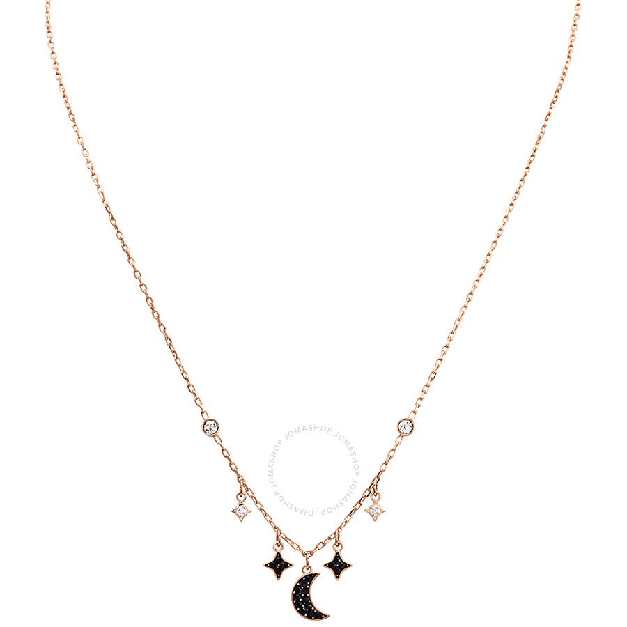 Swarovski Duo Rose Gold Plated Moon and Stars Necklaces 5429737