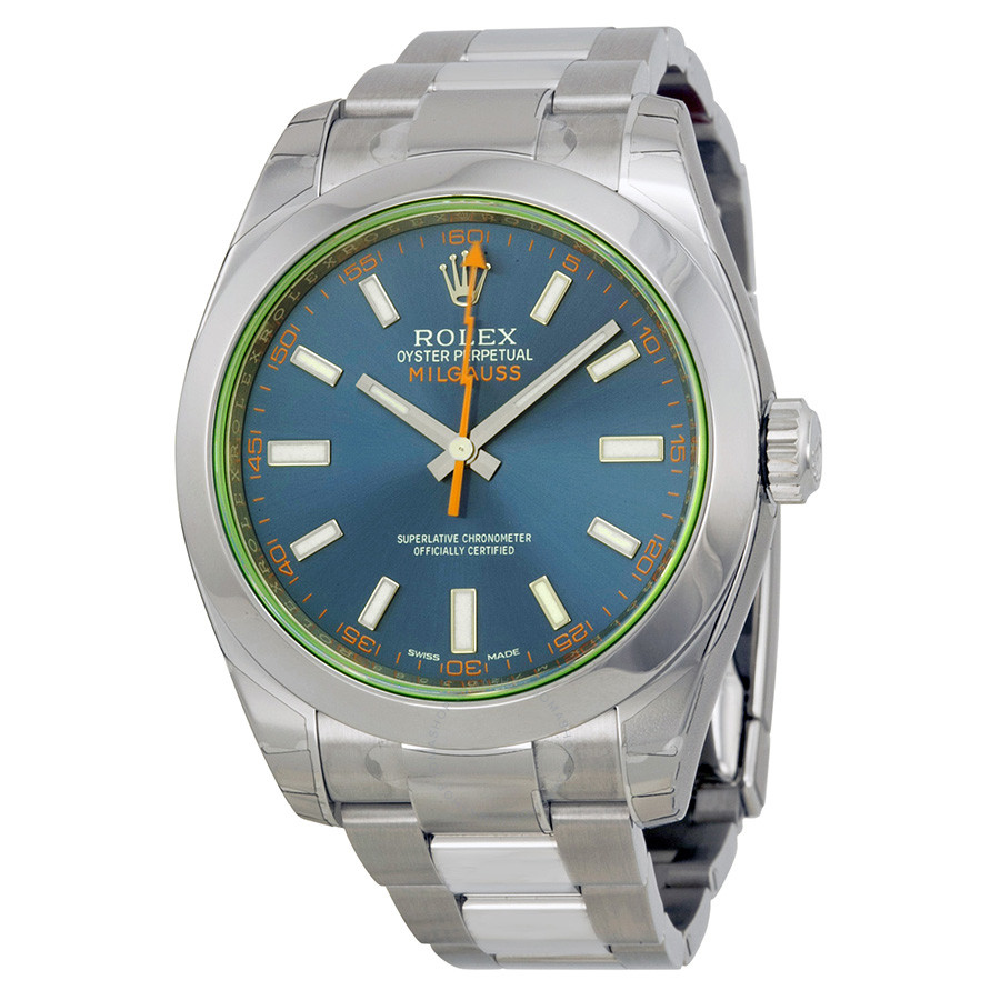 Rolex Milgauss Automatic Blue Dial Stainless Steel Men's Watch 116400GV 116400GV Z-BLUE