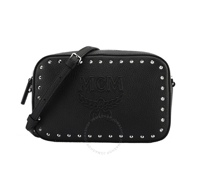 MCM MCM Ladies Black Chanswell Studded Camera Bag MYZ9SCZ80BK001