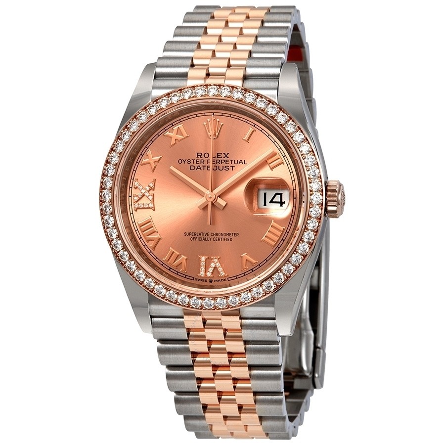 Rolex Datejust 36 Automatic Pink Diamond Dial Ladies Steel and 18K Everose Gold Jubilee Watch 126281PRDJ