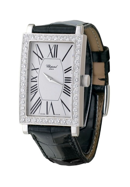 Chopard Classique White Dial Black Leather Ladies Quartz Watch 173527-1001