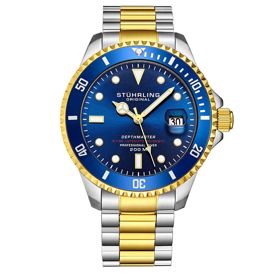 Stuhrling Original Aquadiver Automatic Blue Dial Men's Watch M13515