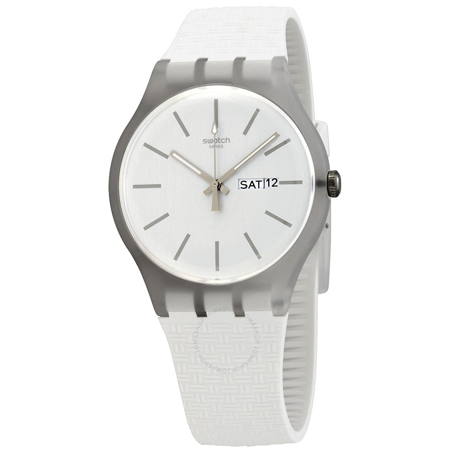 Swatch Bricablanc Quartz White Dial Unisex Watch SUOW710