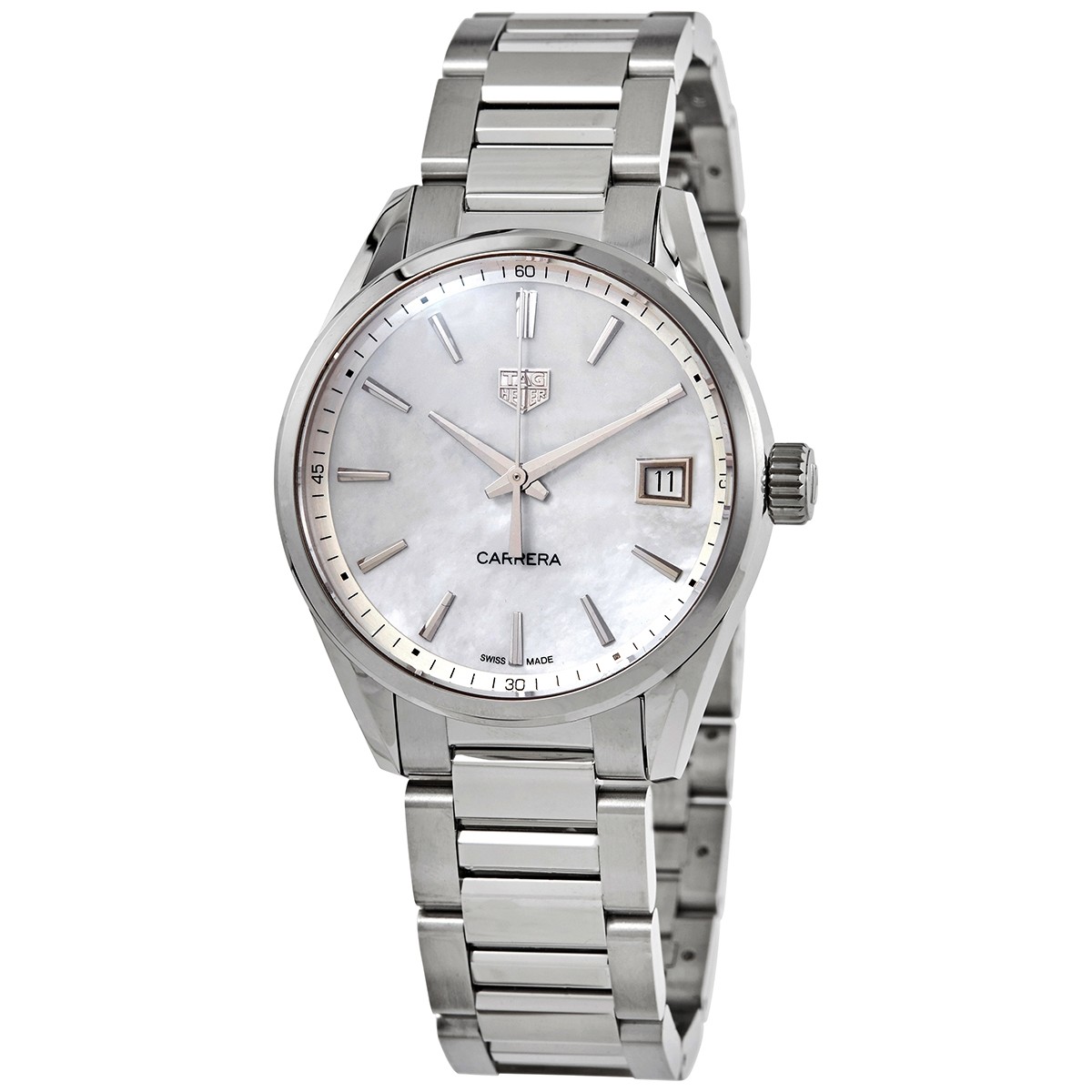 Tag Heuer Carrera White Mother of Pearl Dial Ladies Watch WBK1311.BA0652