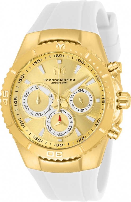 Technomarine Technomarine Manta Chronograph Quartz Gold Dial Ladies Watch TM-218037 TM-218037