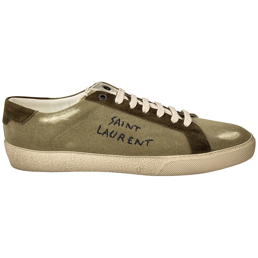 Saint Laurent Court Classic SL/06 Sneakers In Embroidered Destroyed Canvas 549403 93B10 3360