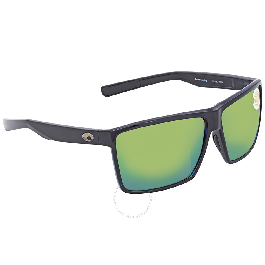Costa Del Mar Rincon Green Mirror 580P Rectangular X-Large Sunglasses RIN 11 OGMP RIN 11 OGMP