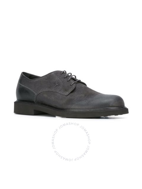 Tod's Men's Distressed Derby Shoes in Graphite XXM0ZR00C20SWXB602