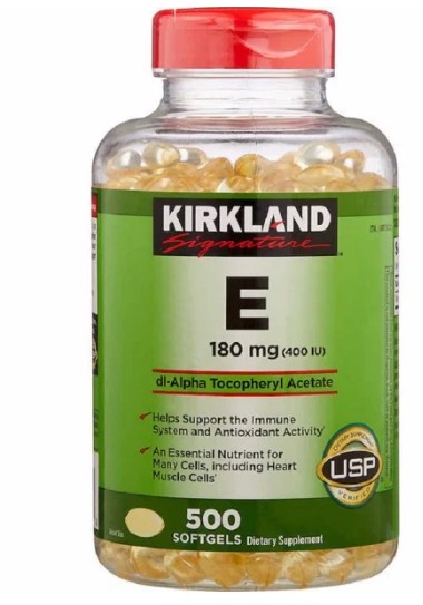Kirkland Viên Uống Bổ Sung Vitamin E 180mg 500 Viên