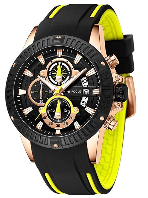 Đồng hồ nam chính hãng Mini Focus sang trọng - Color: Yellow NEW