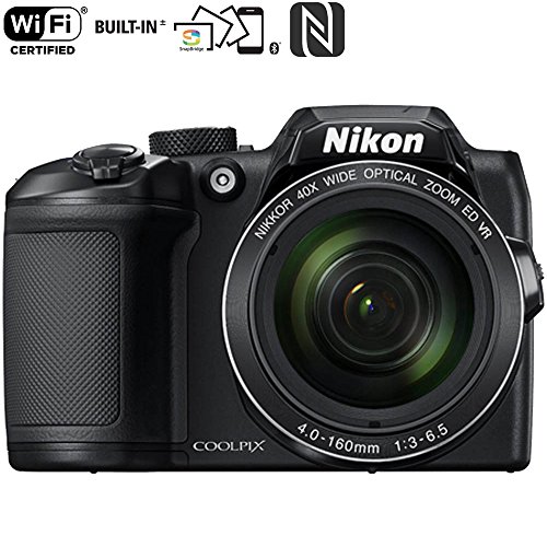 Nikon COOLPIX B500 16MP 40x Optical Zoom Digital Camera with wifi - Black (Certified Refurbished)