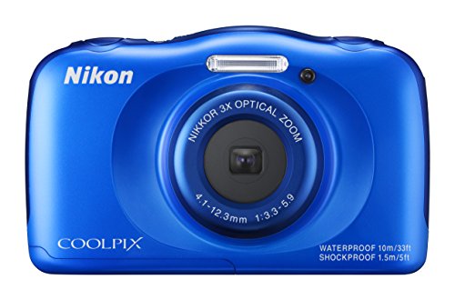 Nikon COOLPIX S33 Waterproof Digital Camera (Blue) (Discontinued by Manufacturer)