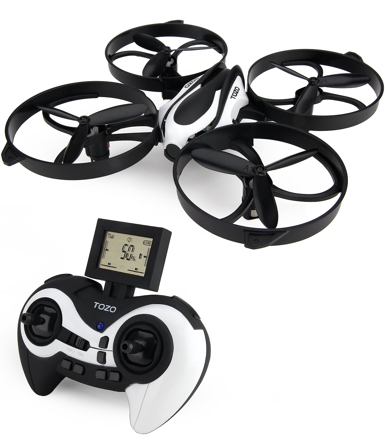 Thiết bị bay không người lái TOZO Q2020 Drone RC Quadcopter Altitude Hold Headless RTF 3D 360 Degree Flips & Rolls 6-Axis Gyro 4CH 2.4Ghz - Black