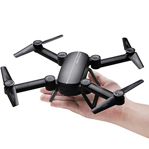 QQPOW X8 UAV Fold Remote Control / Cell Phone Control Folding Quadcopter Equipped with HD Camera Support HD Video 6-Axis Gyroscope Auto Height Hold, Headless Mode Quad Rotor Helicopter (Black)