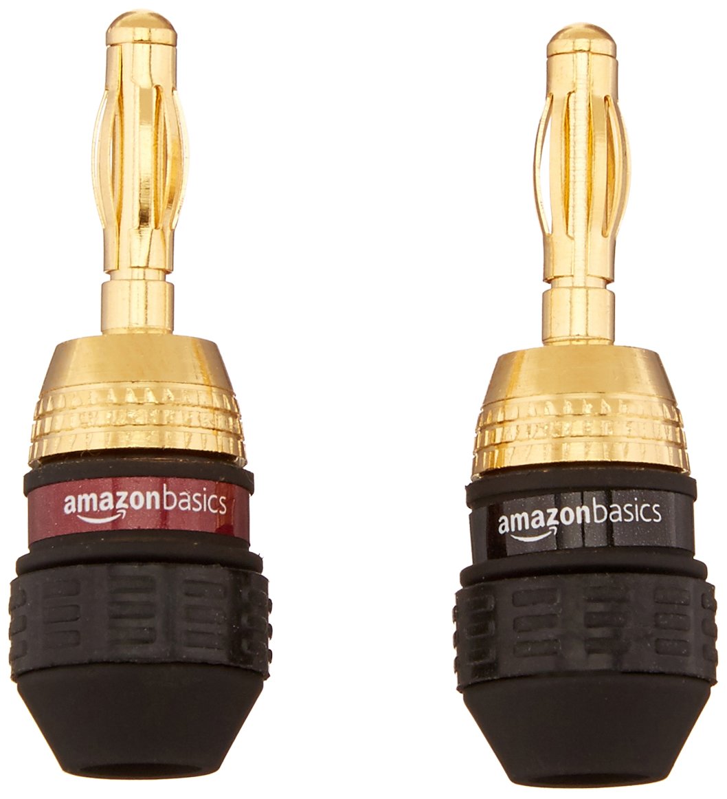 AmazonBasics Banana Plugs -  Deadbolt Type, 6 pairs