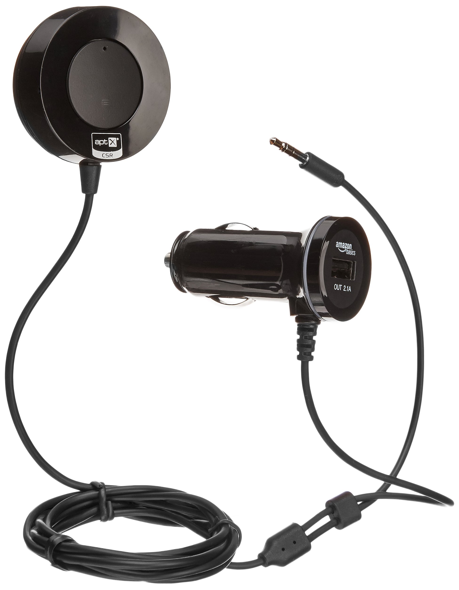 Bộ kết nối âm thanh  cho xe hơi AmazonBasics Bluetooth Hands-Free Car Kit with 3.5mm Aux Jack