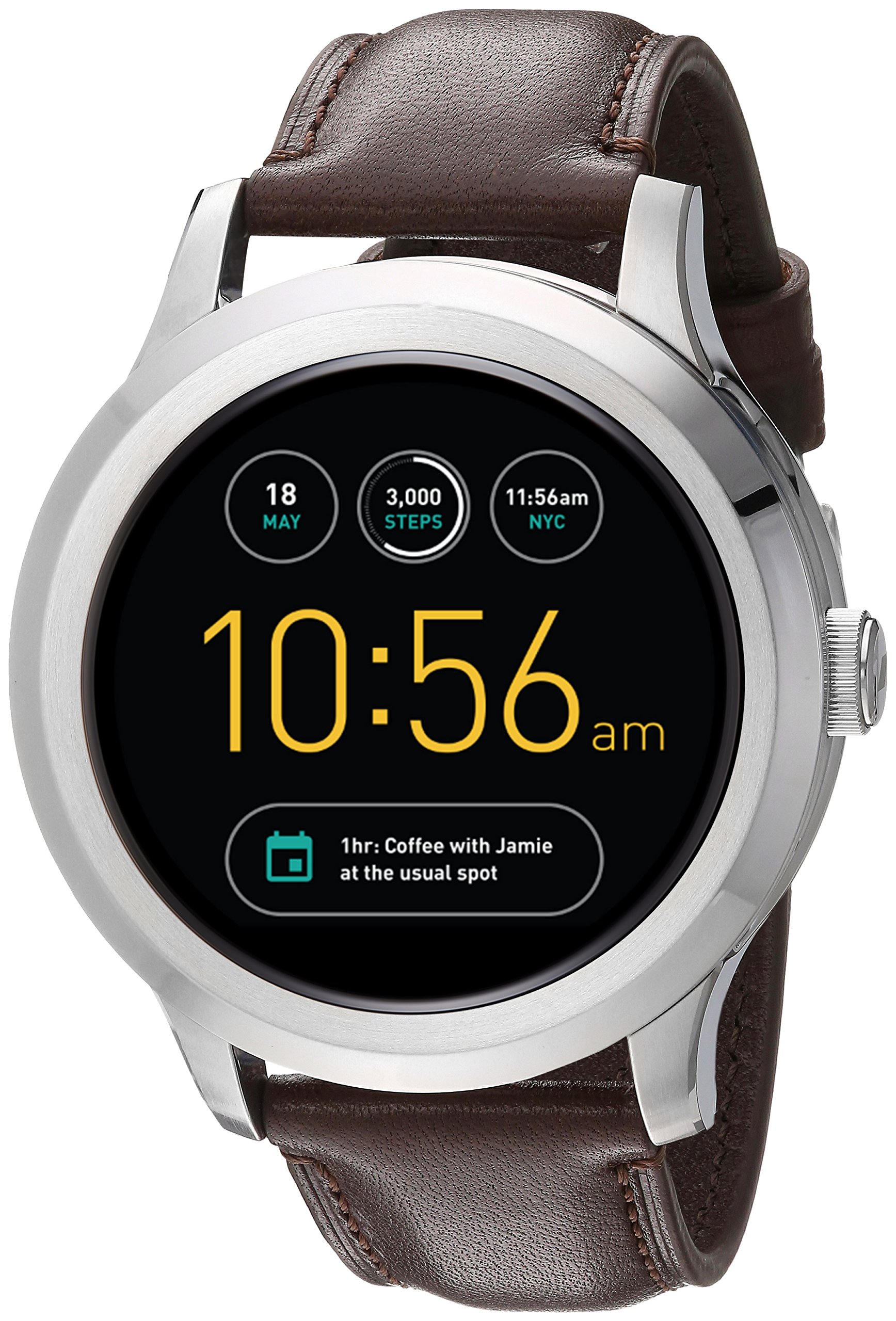 Fossil Q Founder Gen 2 Dark Brown Leather Touchscreen Smartwatch FTW2119