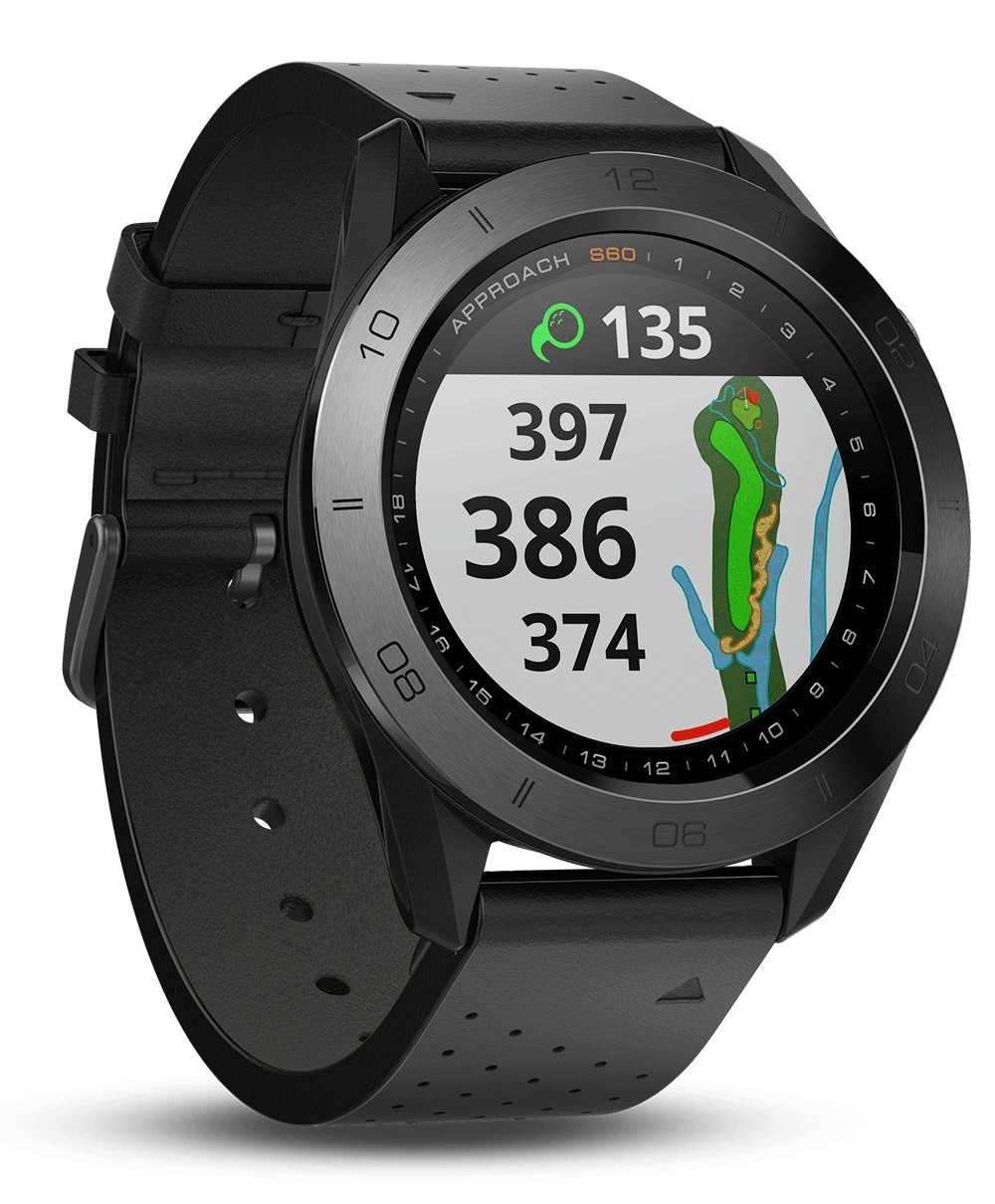 Garmin Approach S60 (Black) Golf GPS Watch with Screen Protector & Charging Adapters Bundle