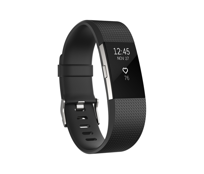 Đồng hồ Fitbit Charge 2 Heart Rate + Fitness Wristband, Black, Small (US Version)