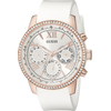 Đồng hồ GUESS Women's Stainless Steel Classic Silicone Watch, Color:Rose Gold-Tone/White (Model: U0616L1)