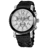 Akribos XXIV Chronograph Black Leather Men's Watch AK571BK