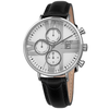 August Steiner Silver Dial Ladies Leather Watch AS8220BK