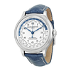 Baume et Mercier Baume and Mercier Capeland Worldtimer Silver Dial Blue Leather Men's Watch 10106