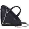 Balenciaga XS Triangle Duffle Leather Bag- Black 527272C8K02/D_1000