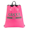 Gucci Gucci Men's Fuchsia/Pink Gu Print Drawstring Backpack 516639 0GCBT 8841