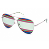 Ferragamo Grey Round Ladies Sunglasses SF164S 604 56
