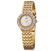 Burgi Mother of Pearl Diamond Dial Gold-tone Brass Case Ladies Watch BUR107YG
