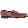 Tod's Men's  Semi-Glossy Leather Loafers in Cocoa XXM0XX00010D9CS801