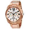 Cartier Calibre de  Automatic Silver Dial 18kt Pink Gold Men's Watch W7100047