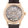 Jaeger LeCoultre Master Control Eight Days Skeleton Dial 18kt Rose Gold Brown Leather Men's Watch Q16124SQ