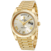 Rolex Day-Date 40 Silver Dial 18K Yellow Gold President Men's Watch 228238SSRP