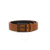 Bottega Veneta Men's Brown Woven Leather Belt, Size 85 Cm 475599 V4650 2628