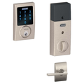 Schlage Z-Wave Connect Camelot Touchscreen Deadbolt with Built-In Alarm, Works with Amazon Alexa via SmartThings, Wink or Iris,  Satin Nickel, BE469 CAM 619