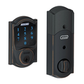 Khóa điện tử Schlage Z-Wave Connect Century Touchscreen Deadbolt with Built-In Alarm, Works with Amazon Alexa via SmartThings, Wink or Iris,  Aged Bronze