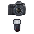 Canon EOS 5D Mark IV Full Frame Digital SLR Camera with EF 24-105mm f/4L IS II USM Lens Speedlite Flash Bundle