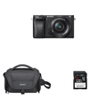 Sony Alpha a6300 Mirrorless Digital Camera with 16-50mm Lens + Sony LCSU21 Camera Bag + Sony 32GB Memory Card