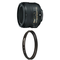 Ống kính Nikon 50mm f/1.8G Lens for DSLR Cameras with UV Protection Lens Filter