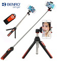 Chân máy ảnh BENRO Handheld Tripod 3 in 1 Self-portrait Monopod Extendable Phone Selfie Stick with Built-in Bluetooth Remote Shutter - Orange